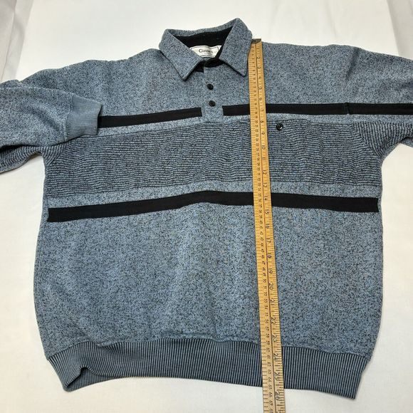 Vintage Classics By Palmland Large Collared Striped Grandpa Sweater Pullover - Picture 5 of 8